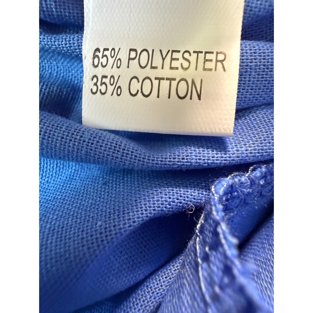 Unbranded Wide Leg Pants Women Large Blue Drawstring High Rise Pleated Summer - Picture 11 of 16